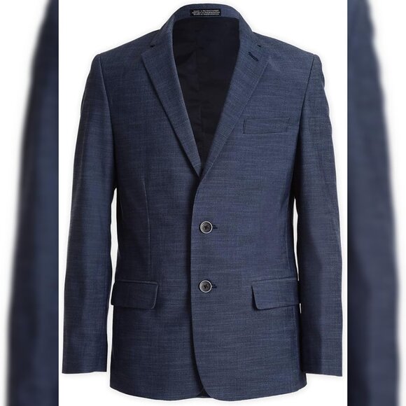 NWT Calvin Klein Boy's Plain Weave Jacket (Big Kids) Medium Blue 16 Big Kid - Picture 1 of 11